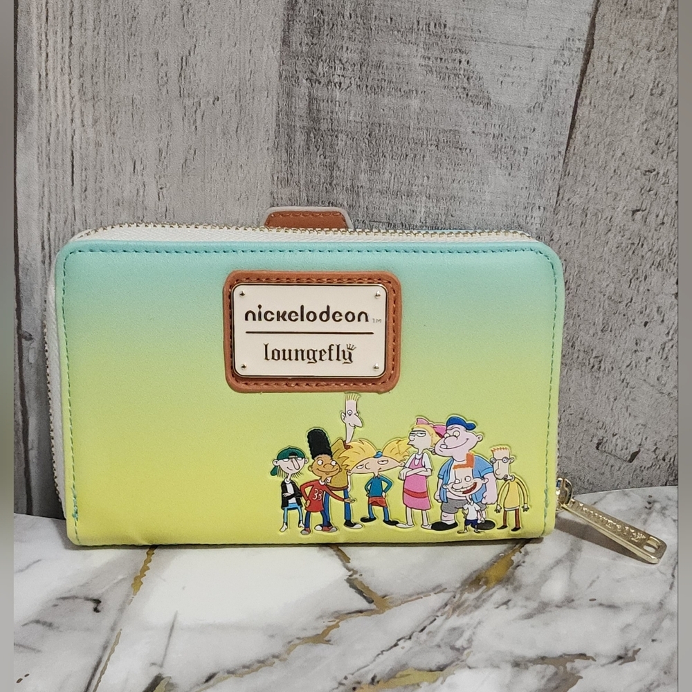 Loungefly NWOT Nickelodeon Hey Arnold Sunset Arms Boarding House Zip Wallet